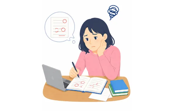 ケアレスミスが多い、同じミスを繰り返すのイメージ
