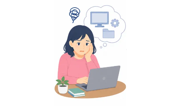 PC操作に自信がない、IT学習方法が分からないのイメージ